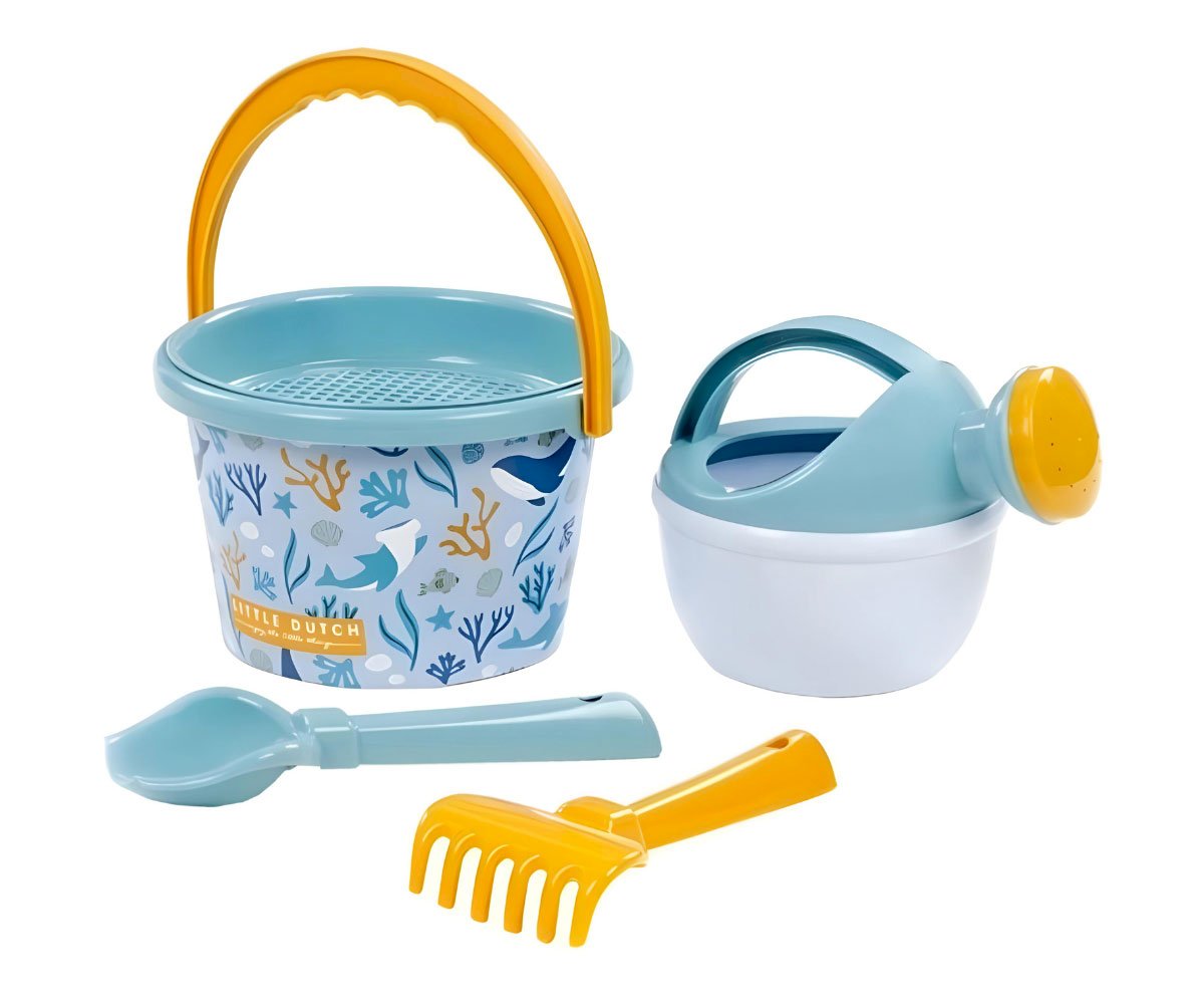 Little Dutch - Set paletta secchiello e formine 5pz blu