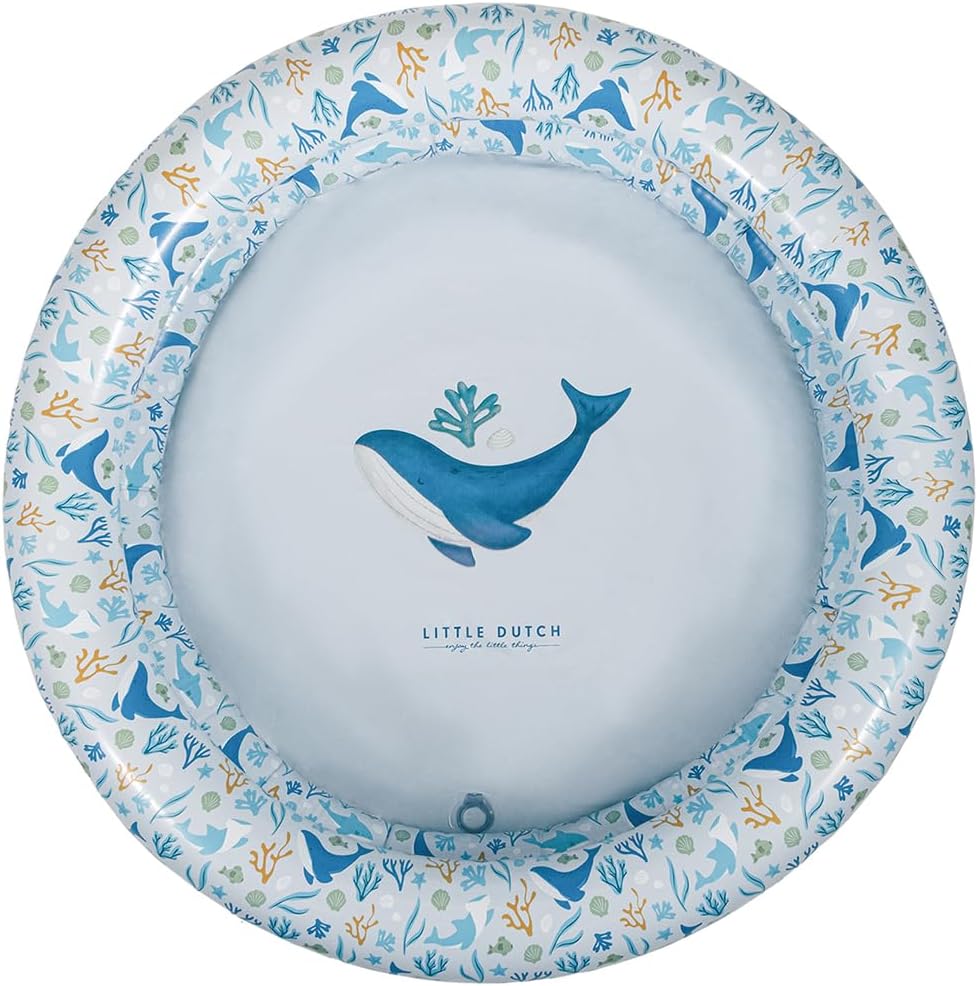 Little Dutch - Piscina gonfiabile 80cm, blu balena