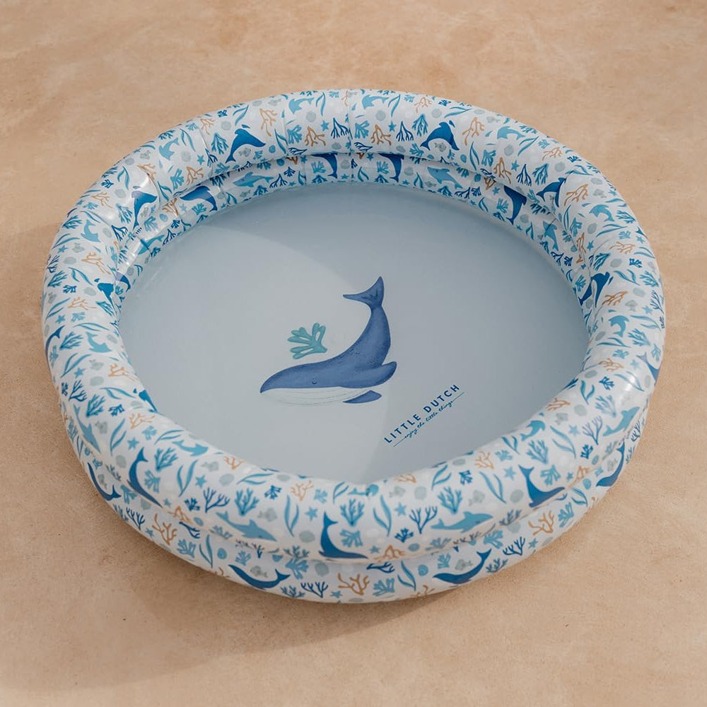 Little Dutch - Piscina gonfiabile 80cm, blu balena