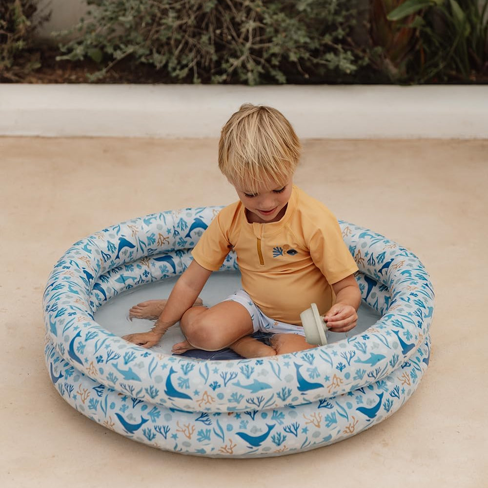 Little Dutch - Piscina gonfiabile 80cm, blu balena