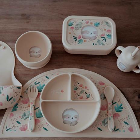 Sassi Junior Piatto in silicone tre scomparti bradipo