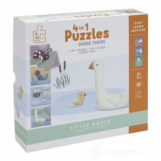 Little Dutch - Puzzle 4 in 1 Goose