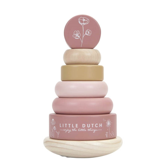 Little Dutch - Anelli da impilare fiore rosa