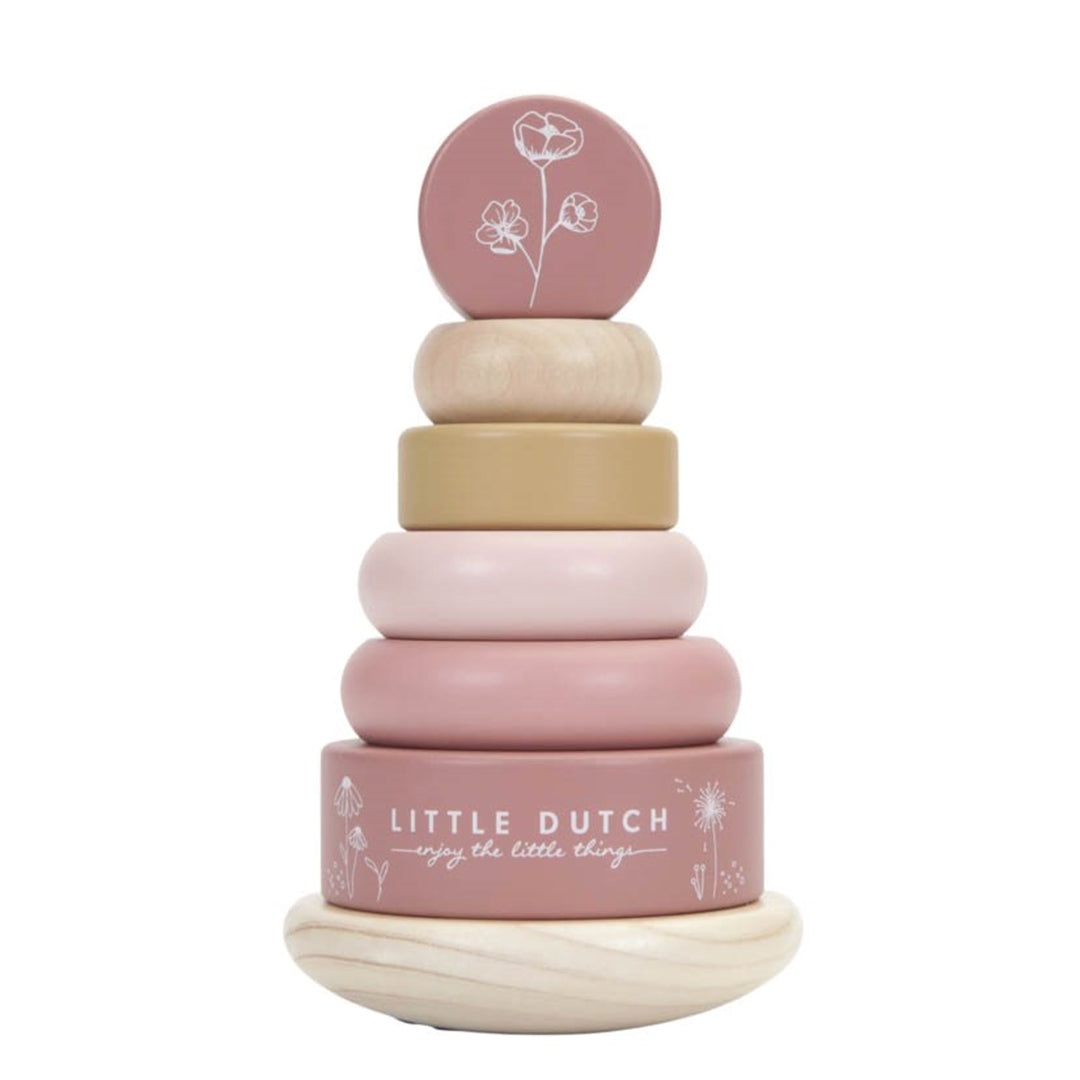 Little Dutch - Anelli da impilare flowers rosa