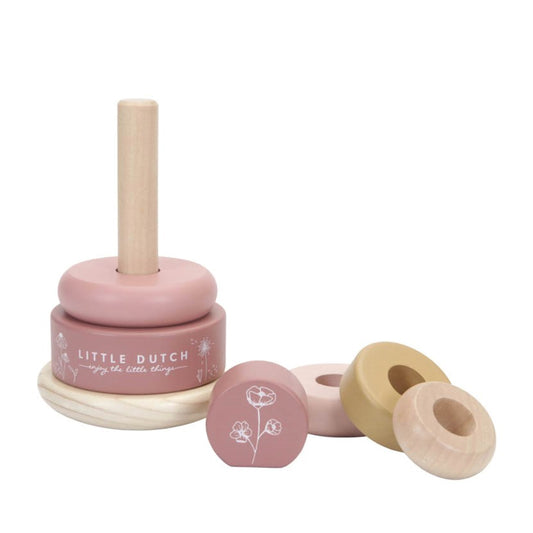 Little Dutch - Anelli da impilare flowers rosa