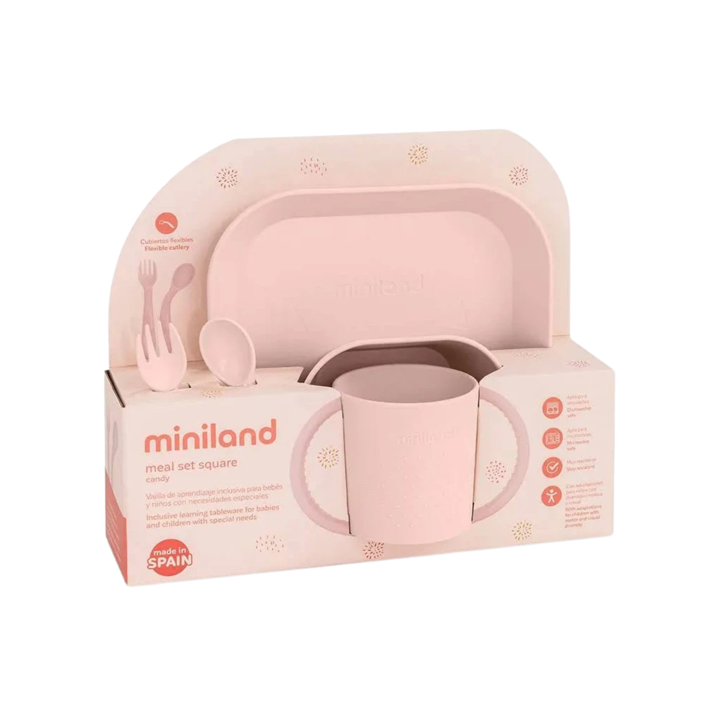 Miniland - Set pappa quadrato candy