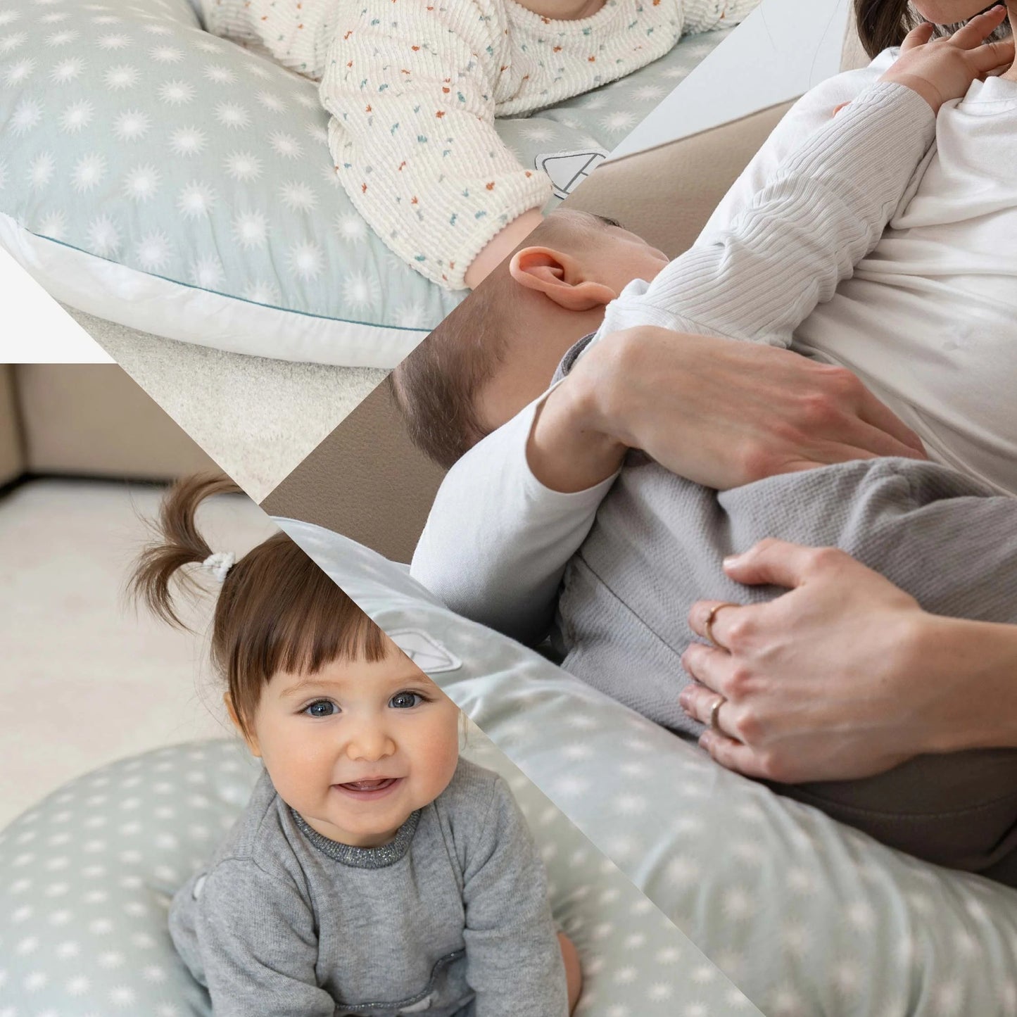 Koala Hug Baby - Cuscino allattamento fantasia riccio/pinguino celeste