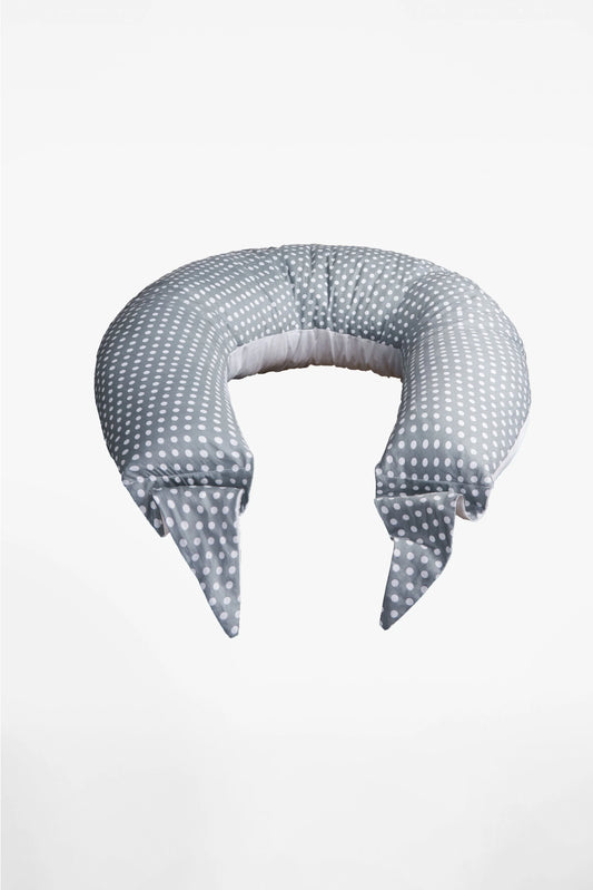 Koala Hugs - Cuscino gravidanza e allattamento blu con pallini bianchi