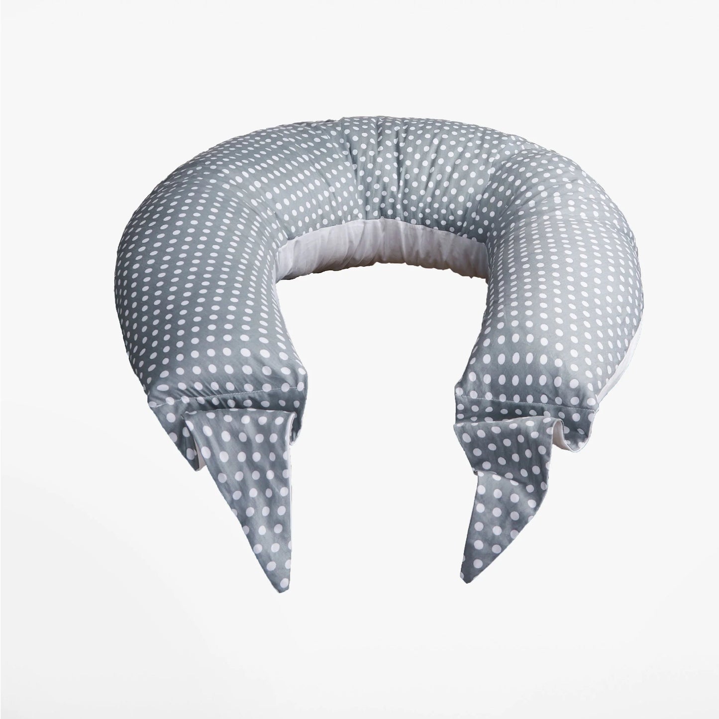 Koala Hugs - Cuscino gravidanza e allattamento blu con pallini bianchi