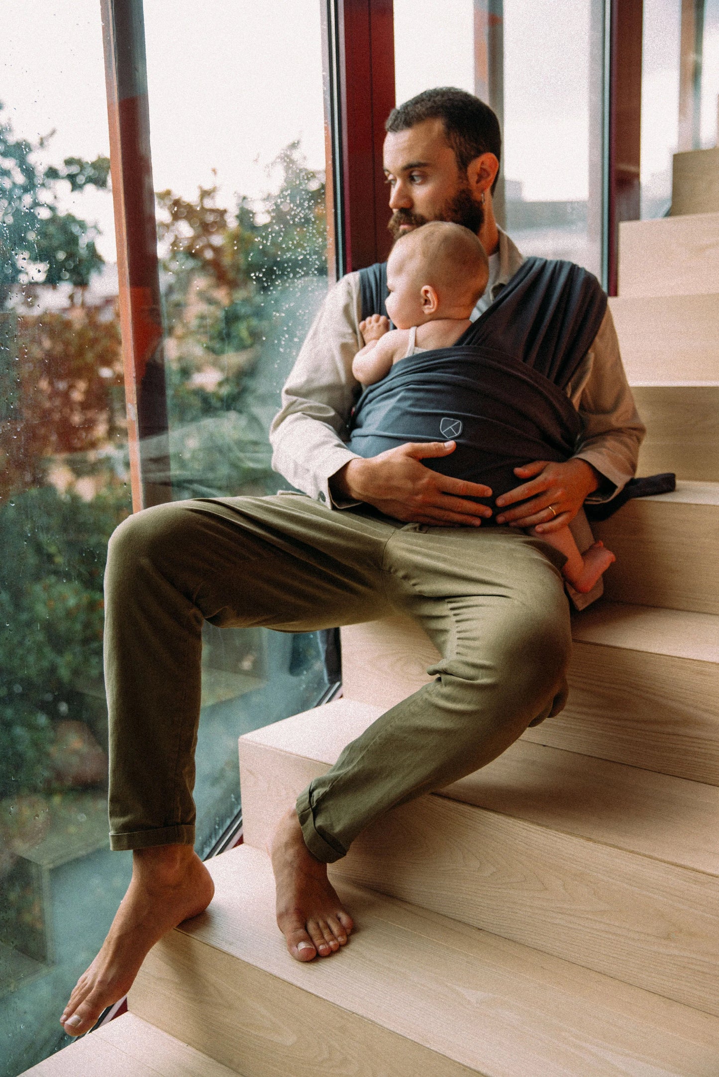 Fascia porta bebè - Koala cuddle band 2, grigio scuro