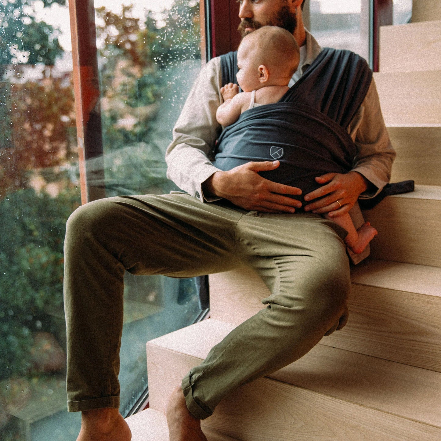 Fascia porta bebè - Koala cuddle band 2, grigio scuro