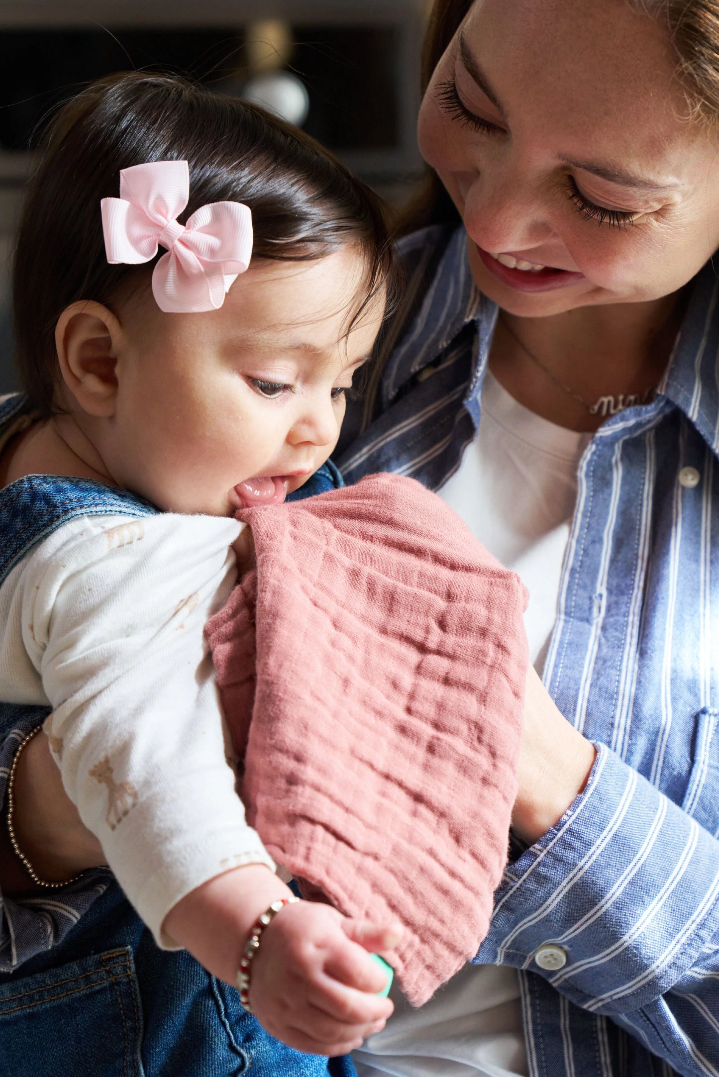 Set da 6 mussole, earth red - 30x30cm