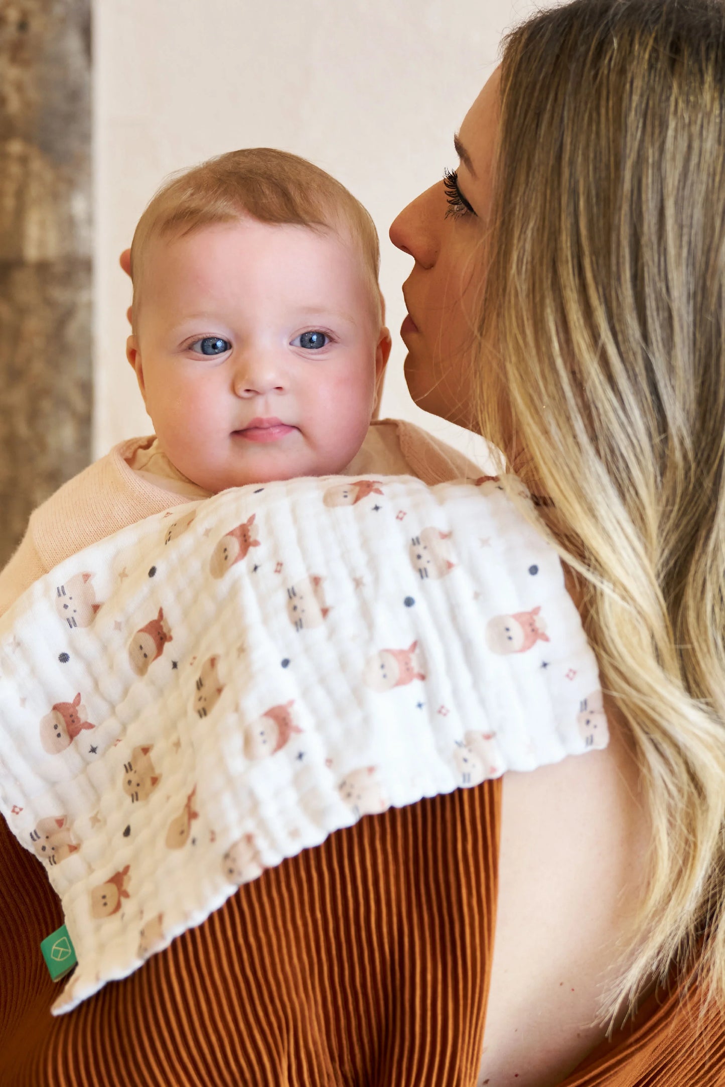 Set da 6 mussole, earth red - 30x30cm