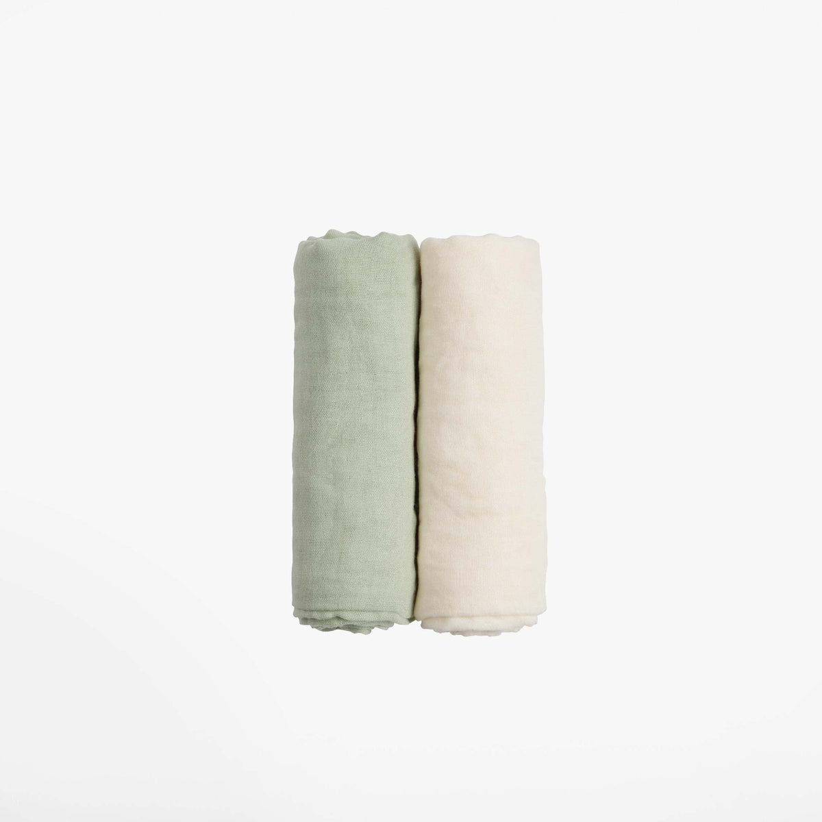 Set 2 mussole - 80x80 - Matcha-Milk - Bamboo KoalaBabyCare