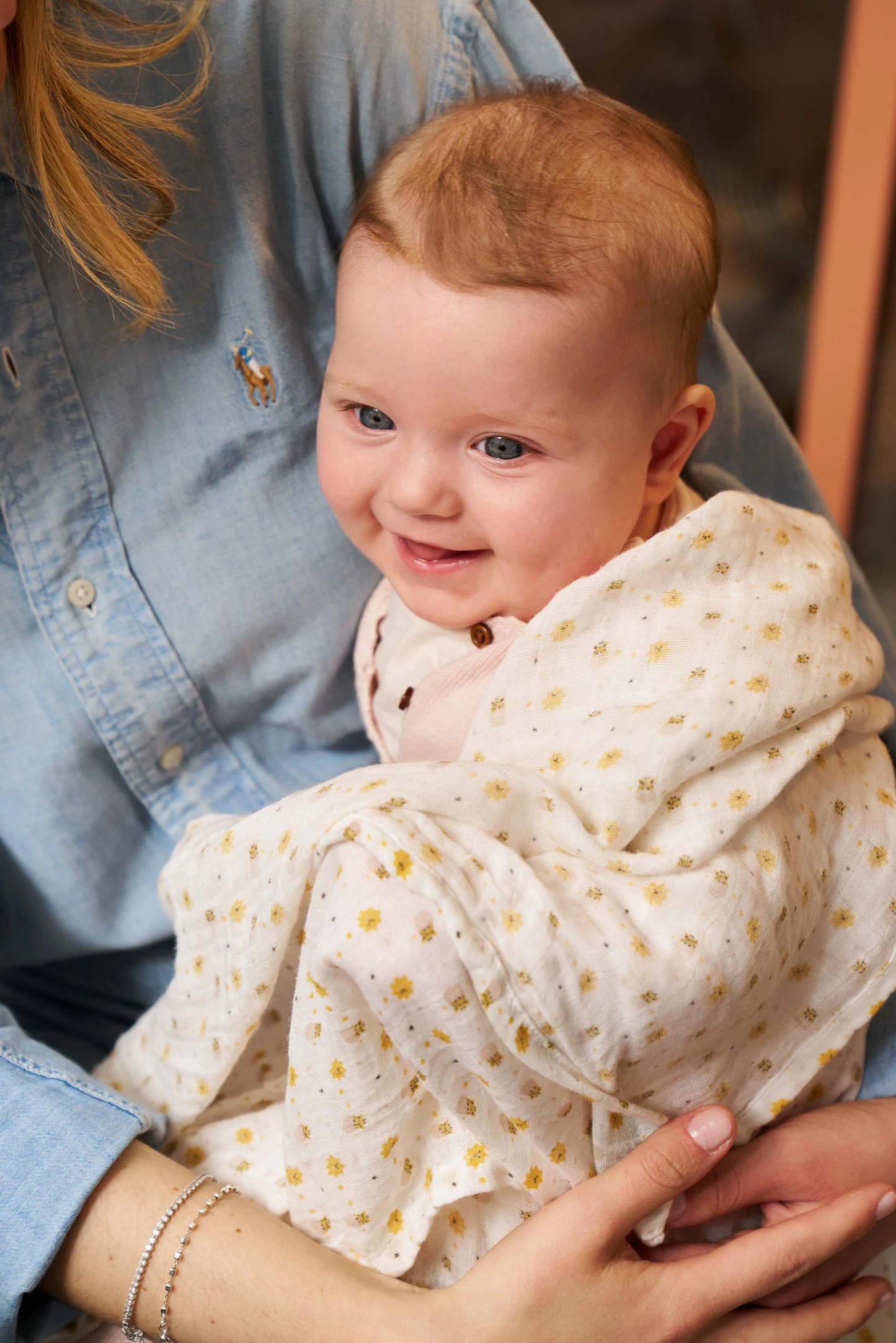 Set da 3 mussole, yellow - 80x80cm