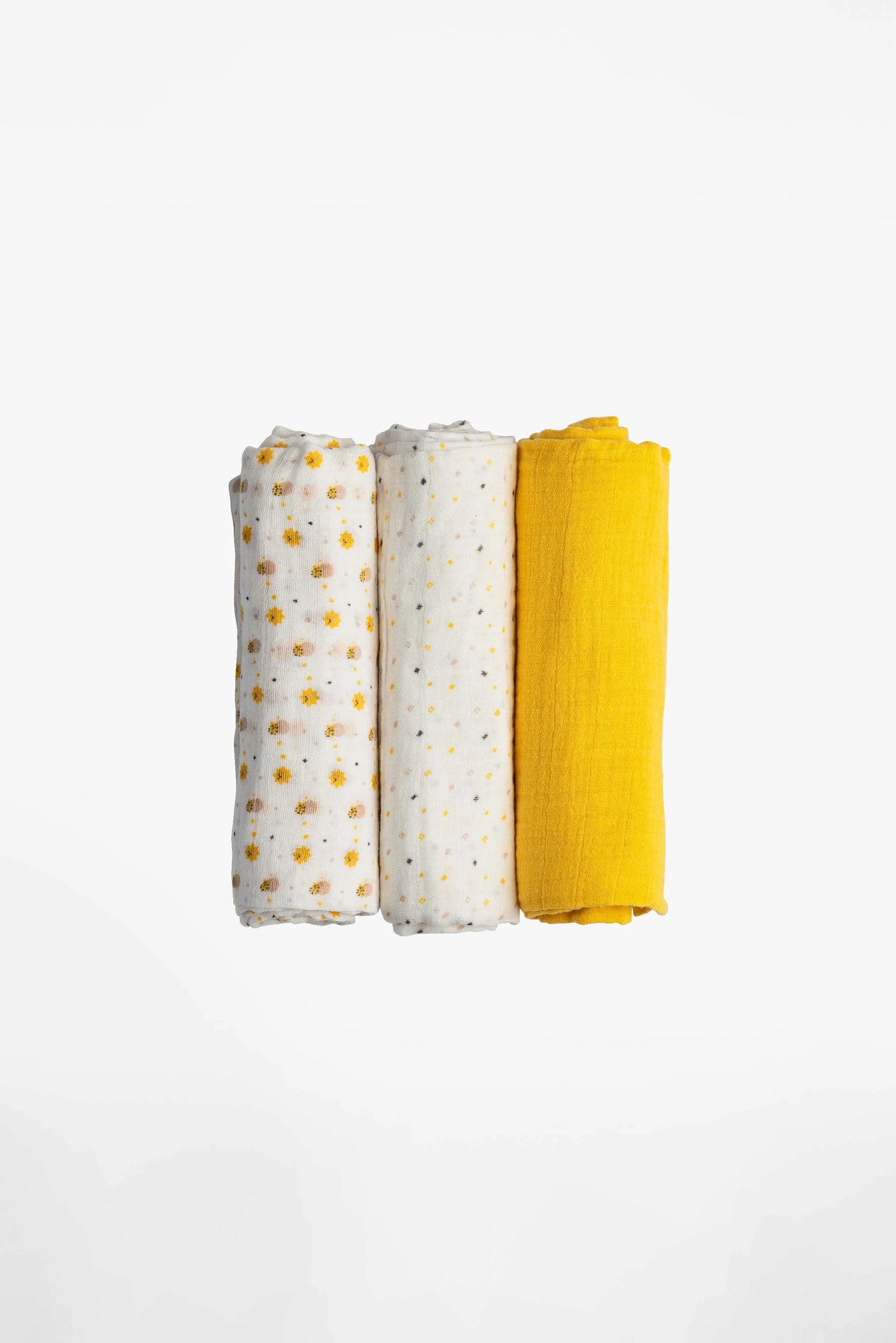 Set da 3 mussole, yellow - 80x80cm