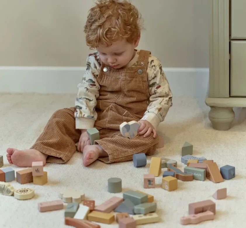 Little Dutch - Cubetti da costruzione Safari