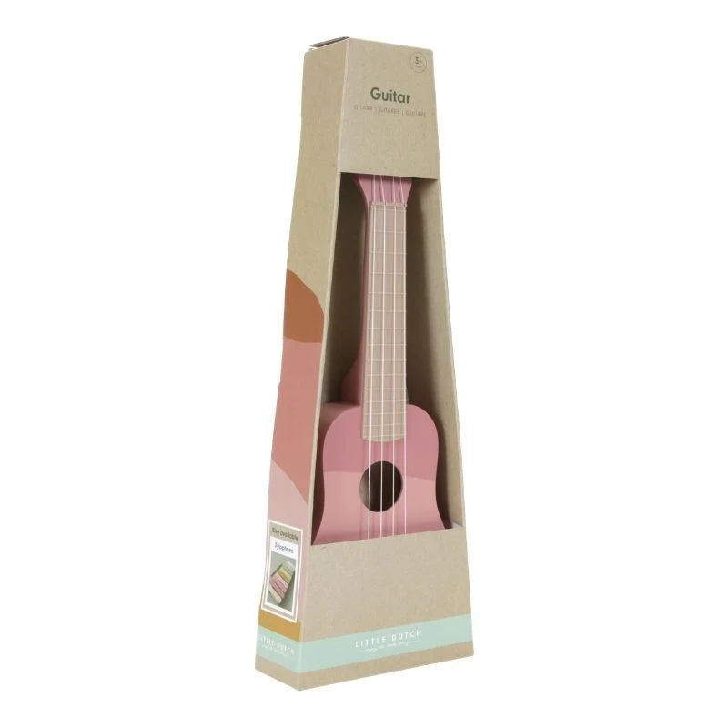 Little Dutch - Chitarra in legno rosa