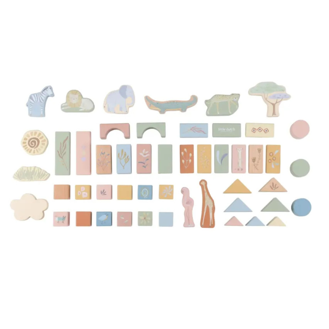 Little Dutch - Cubetti da costruzione Safari