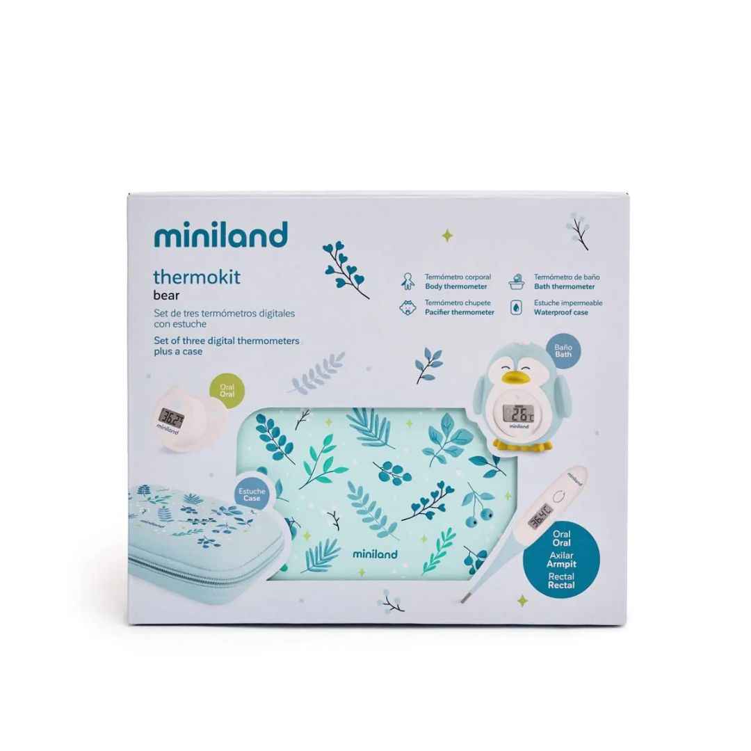 Miniland - Set di 3 termometri con astuccio bear