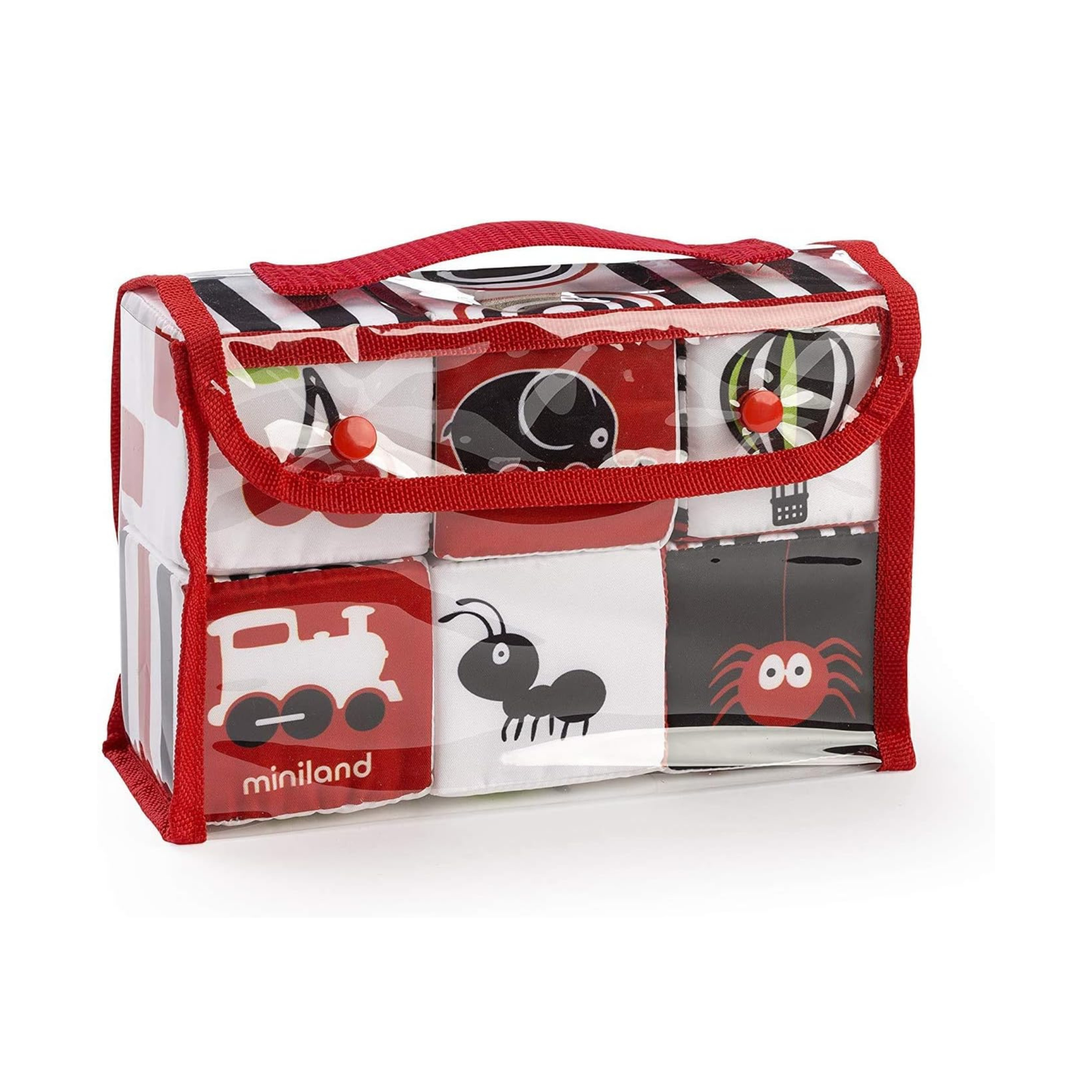 Miniland - Set 6 cubi morbidi primi colori