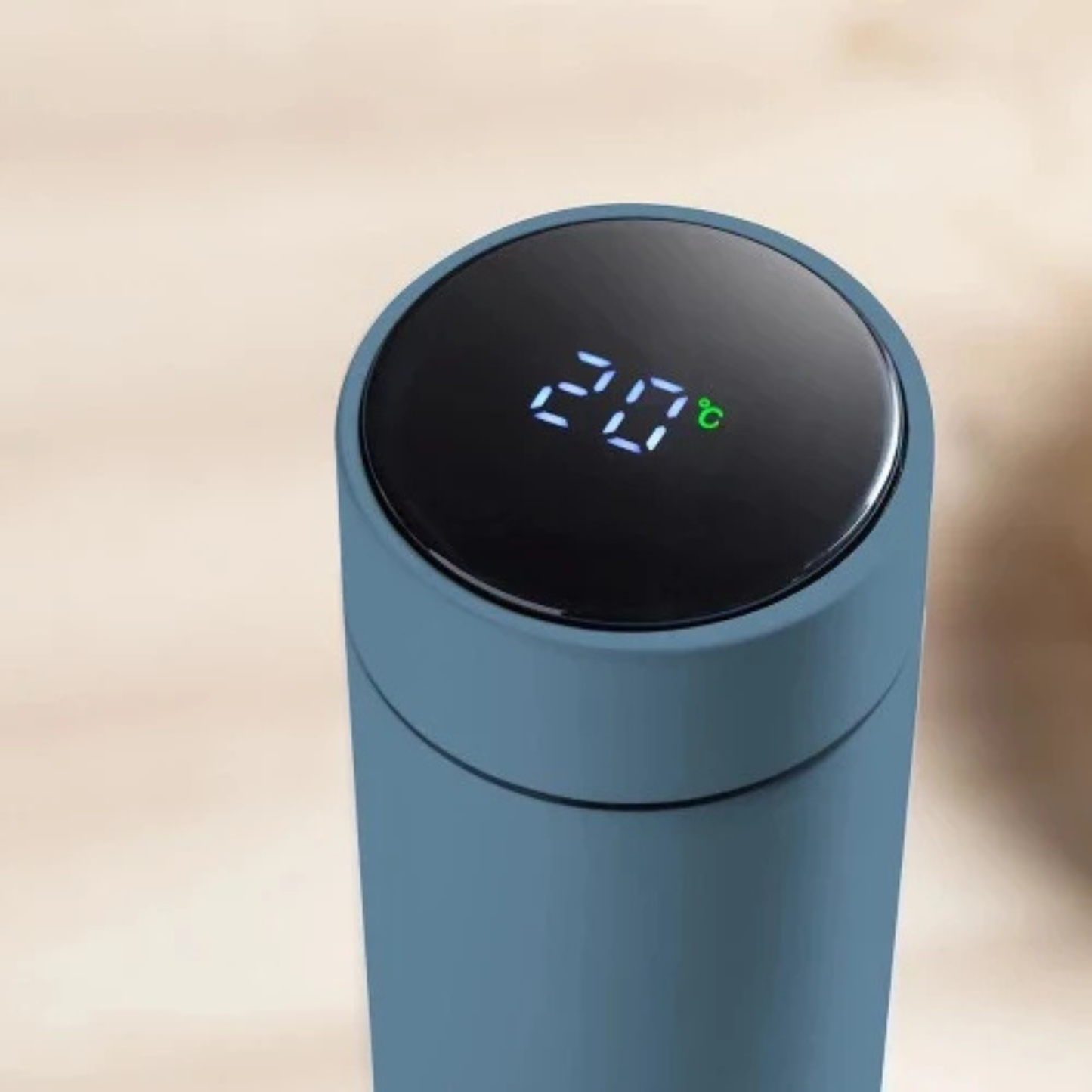 Nuvita - Borraccia termica powder blu 500ml con termometro led