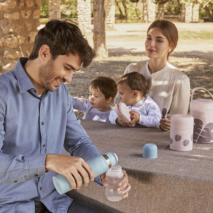 Miniland - Bottiglia termica palme azzurre 500ml