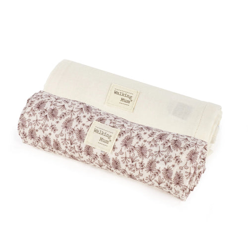 Walking Mum - Set 2 mussole 70x70 Gala Cerise