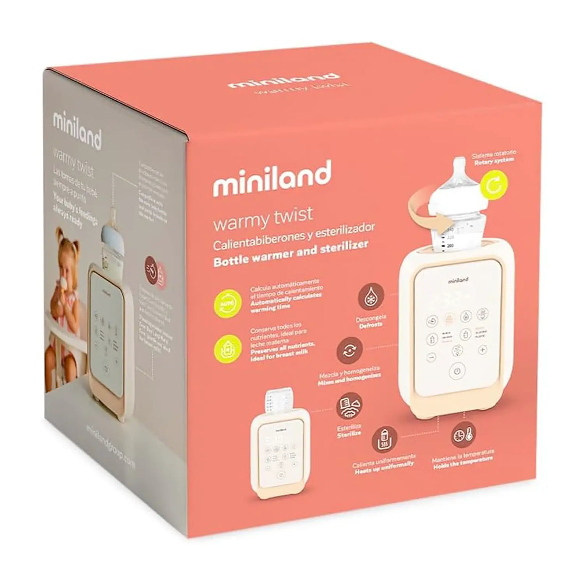 Miniland - Scaldabiberon e sterilizzatore Warmy Twist