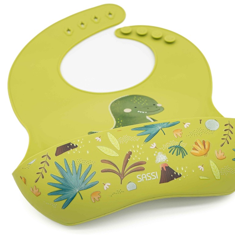 Sassi Junior Bavaglino in silicone dinosauro