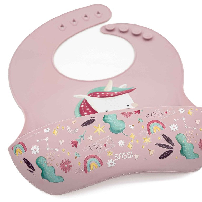 Sassi Junior Bavaglino in silicone unicorno