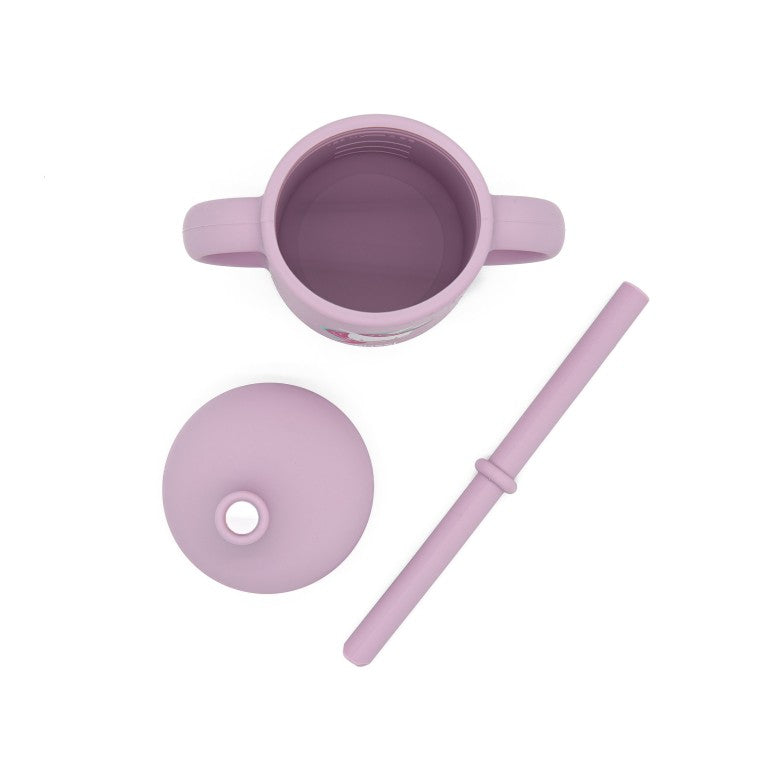 Sassi Junior Bicchiere con cannuccia in silicone unicorno