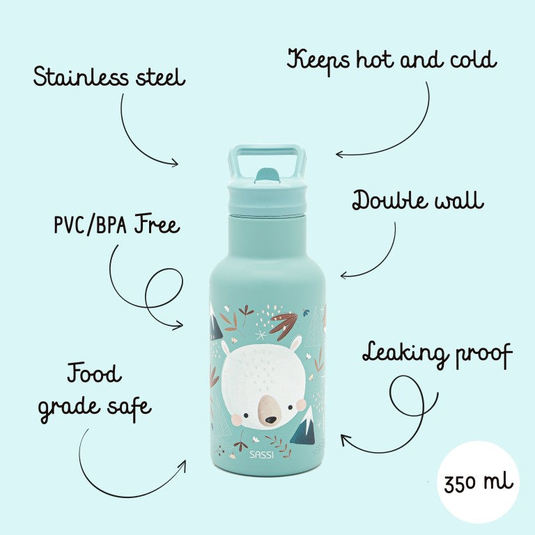 Sassi Junior Borraccia termica in acciaio orso 350ml