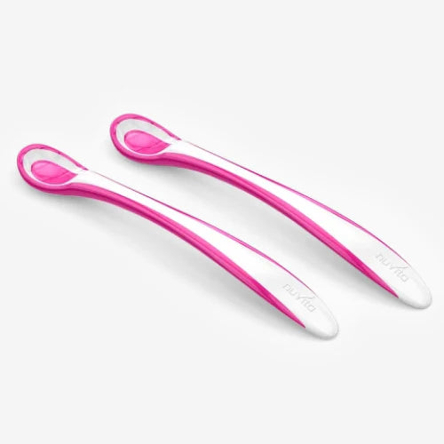 Nuvita - 2 cucchiai termosensibili rosa
