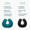 Koala Hug Baby - Cuscino allattamento color ottanio