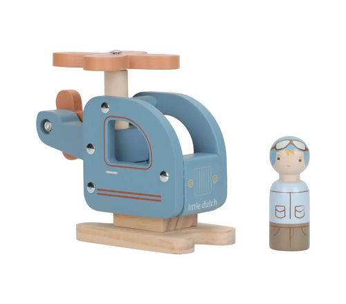 Little Dutch - Elicottero in legno con personaggio