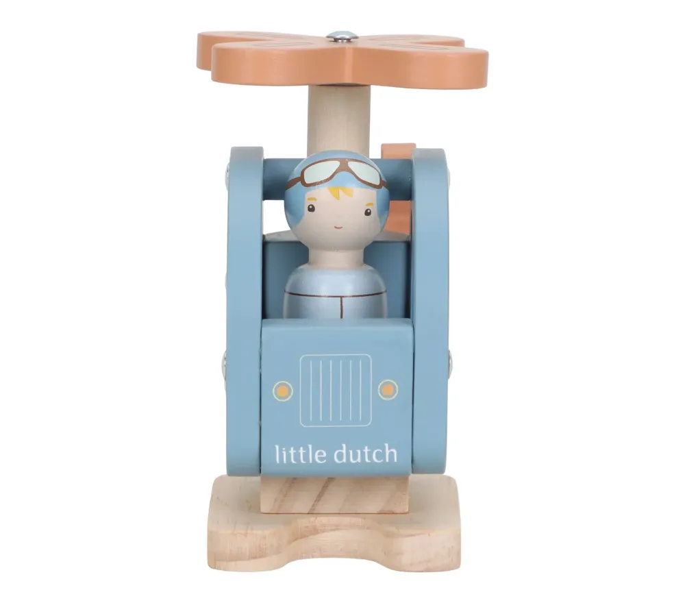 Little Dutch - Elicottero in legno con personaggio