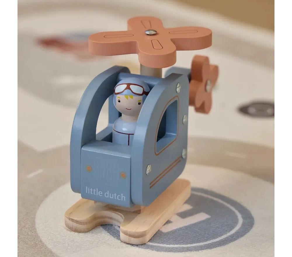 Little Dutch - Elicottero in legno con personaggio