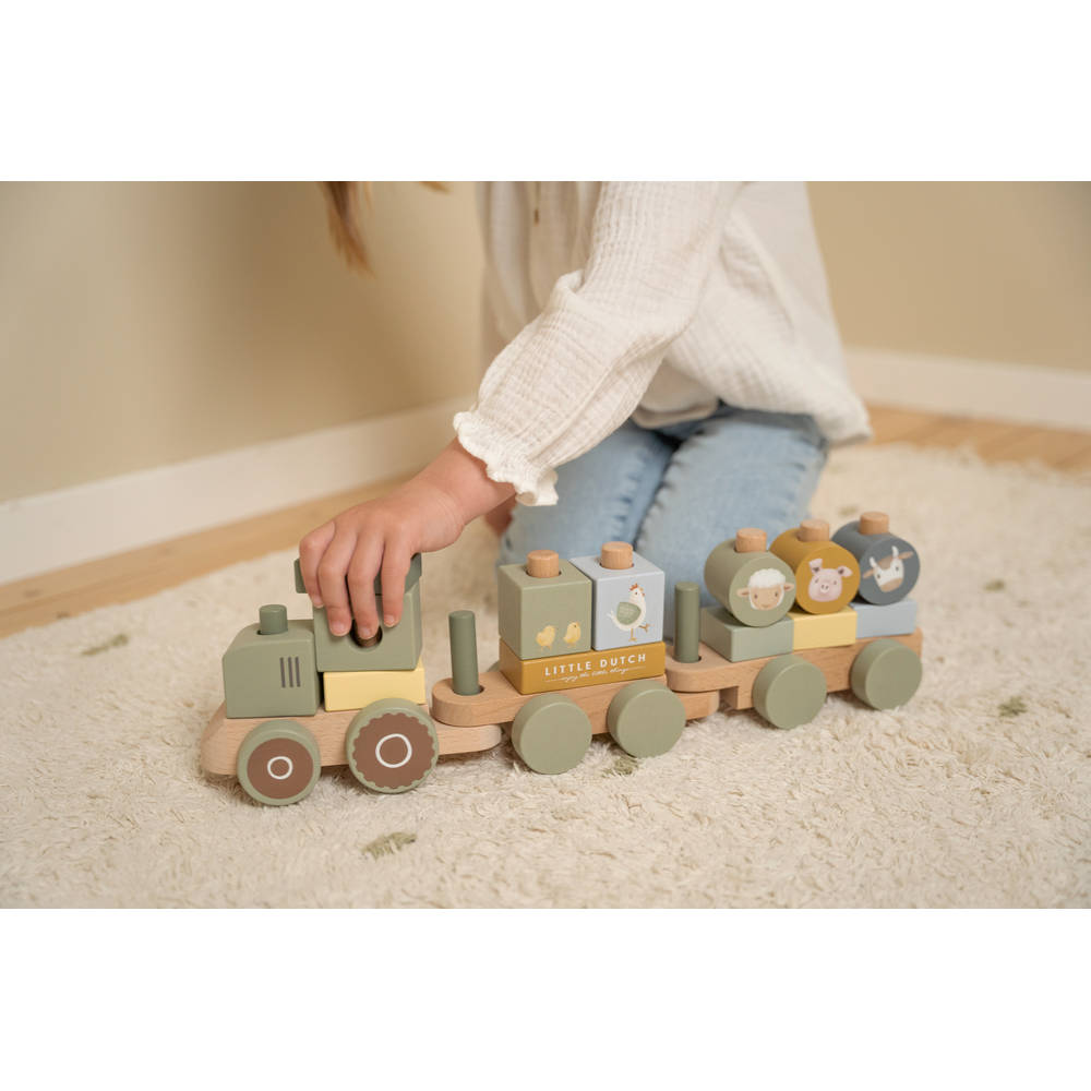 Little Dutch - Trenino in legno con costruzioni Little farm