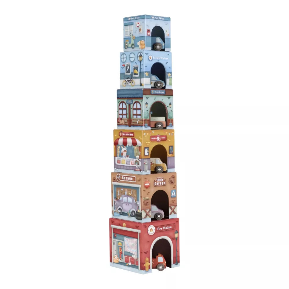 Little Dutch - Torre impilabile con 6 auto