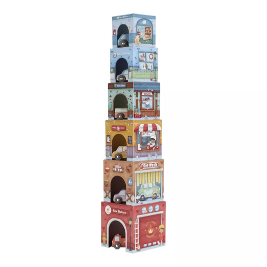 Little Dutch - Torre impilabile con 6 auto