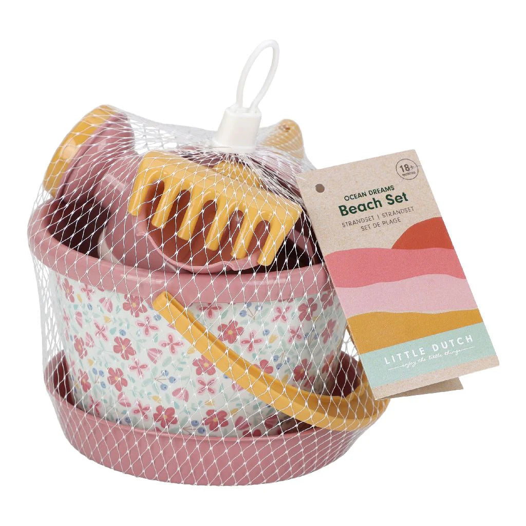 Little Dutch - Set paletta secchiello e formine 5pz sunny flowers