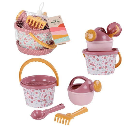 Little Dutch - Set paletta secchiello e formine 5pz sunny flowers