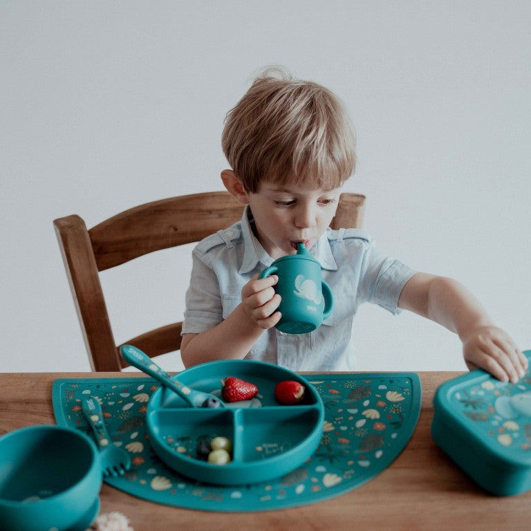 Sassi Junior Piatto in silicone tre scomparti elefante