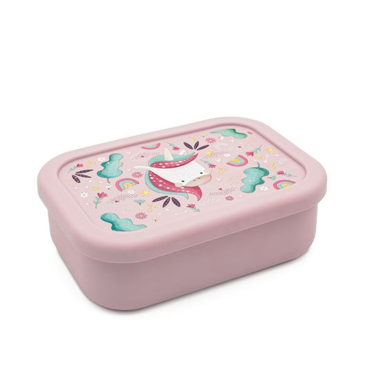 Sassi Junior Lunch box in silicone unicorno