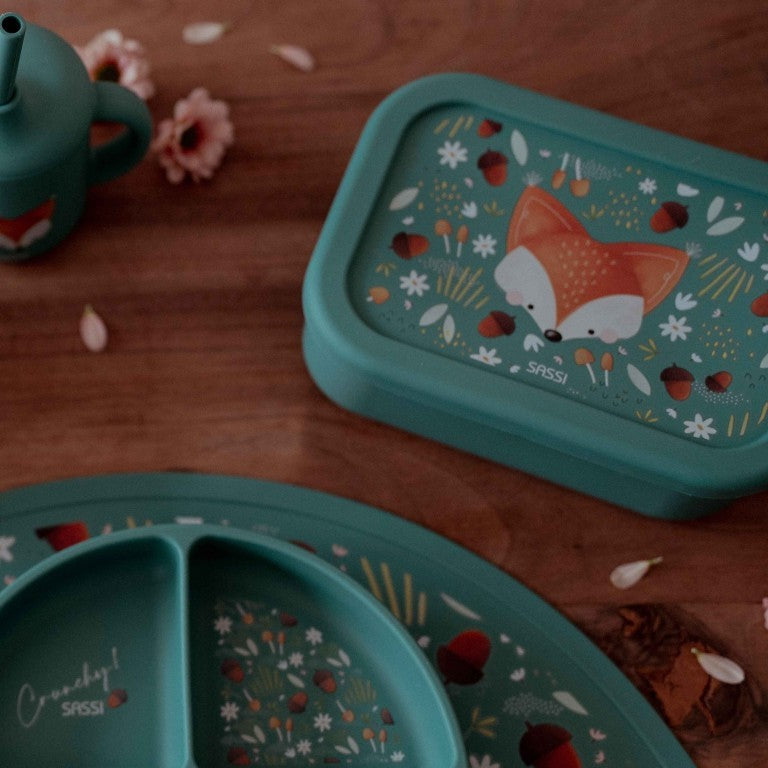 Sassi Junior Lunch box in silicone volpe