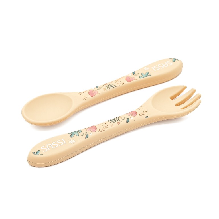 Sassi Junior Set posate in silicone bradipo