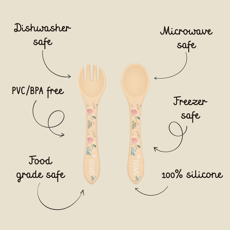 Sassi Junior Set posate in silicone bradipo