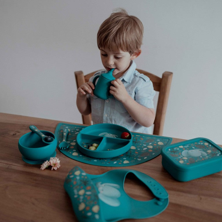 Sassi Junior Set posate in silicone elefante