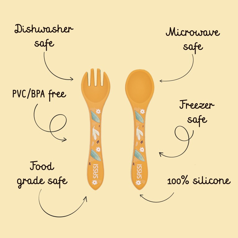 Sassi Junior Set posate in silicone leone